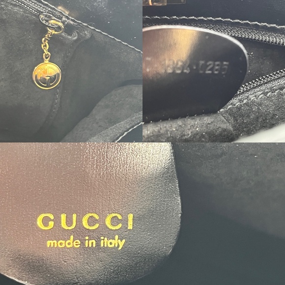 Authentic Vintage GUCCI Suede Black Mini Top Handle Satchel Bag - Picture 15 of 16
